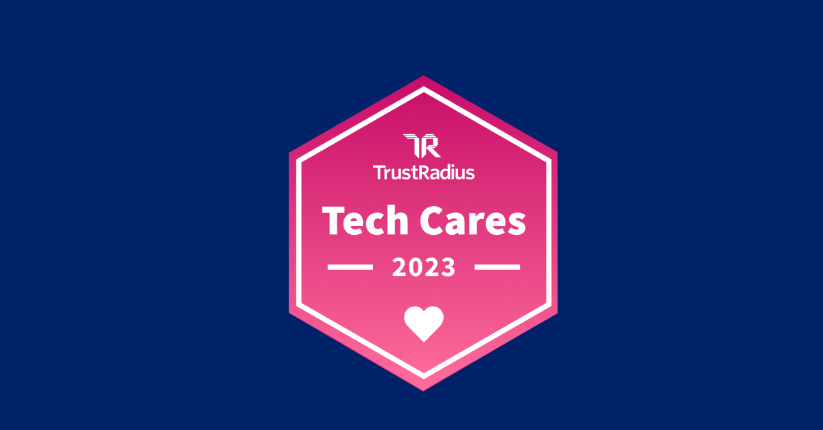 TrustRadius Tech Cares Award Badge