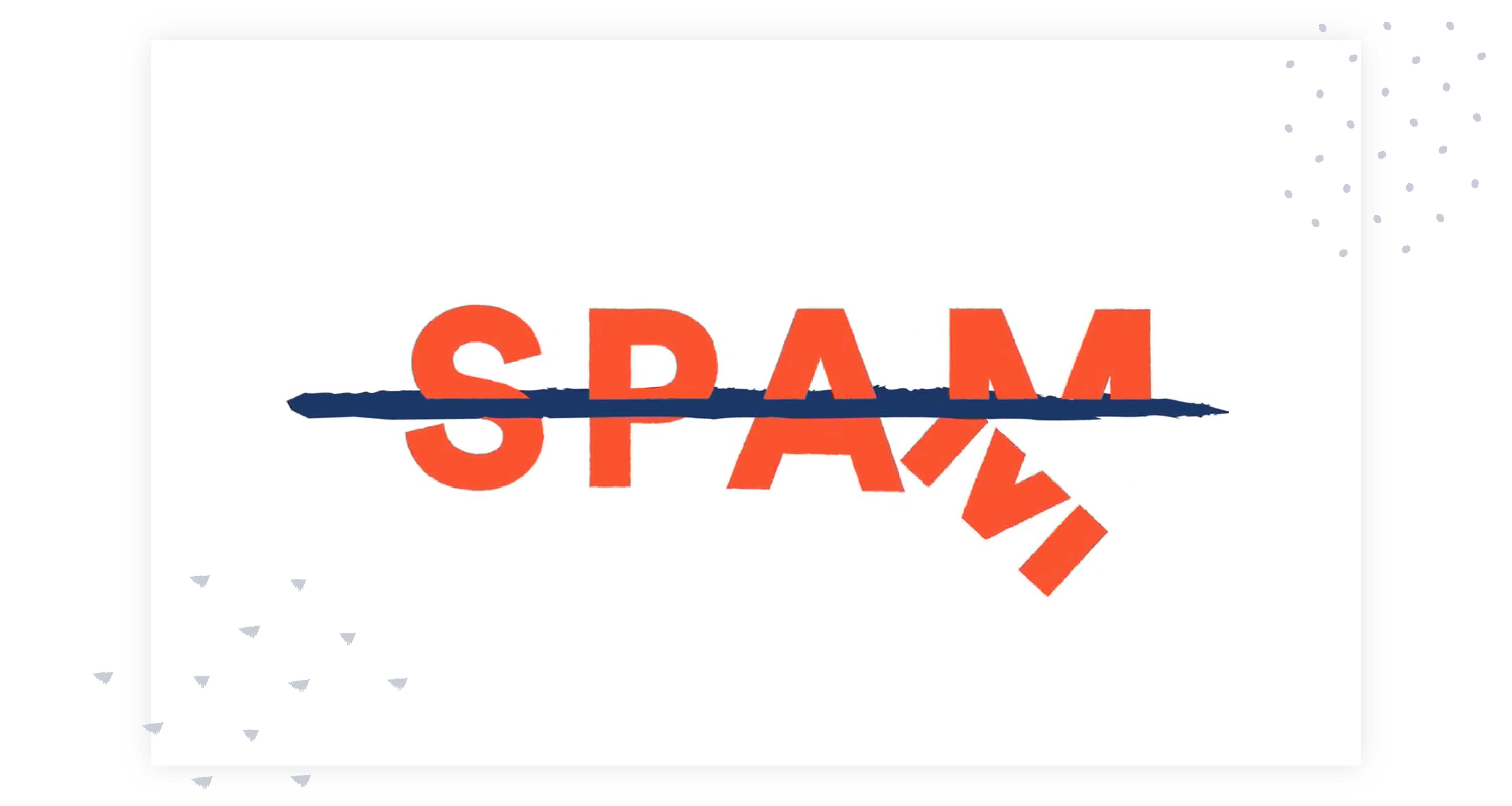 the word spam being cut in half